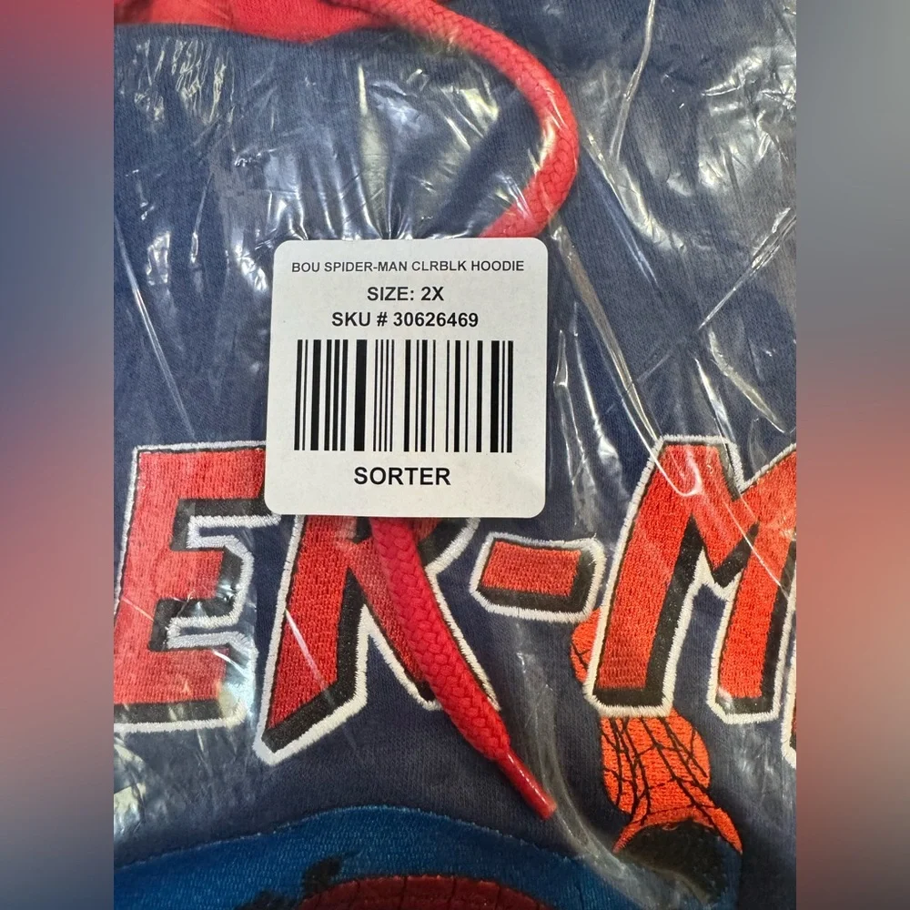 NWT Our Universe Marvel Spider-Man color block hoodie sizes 2X 3X - Picture 7 of 8